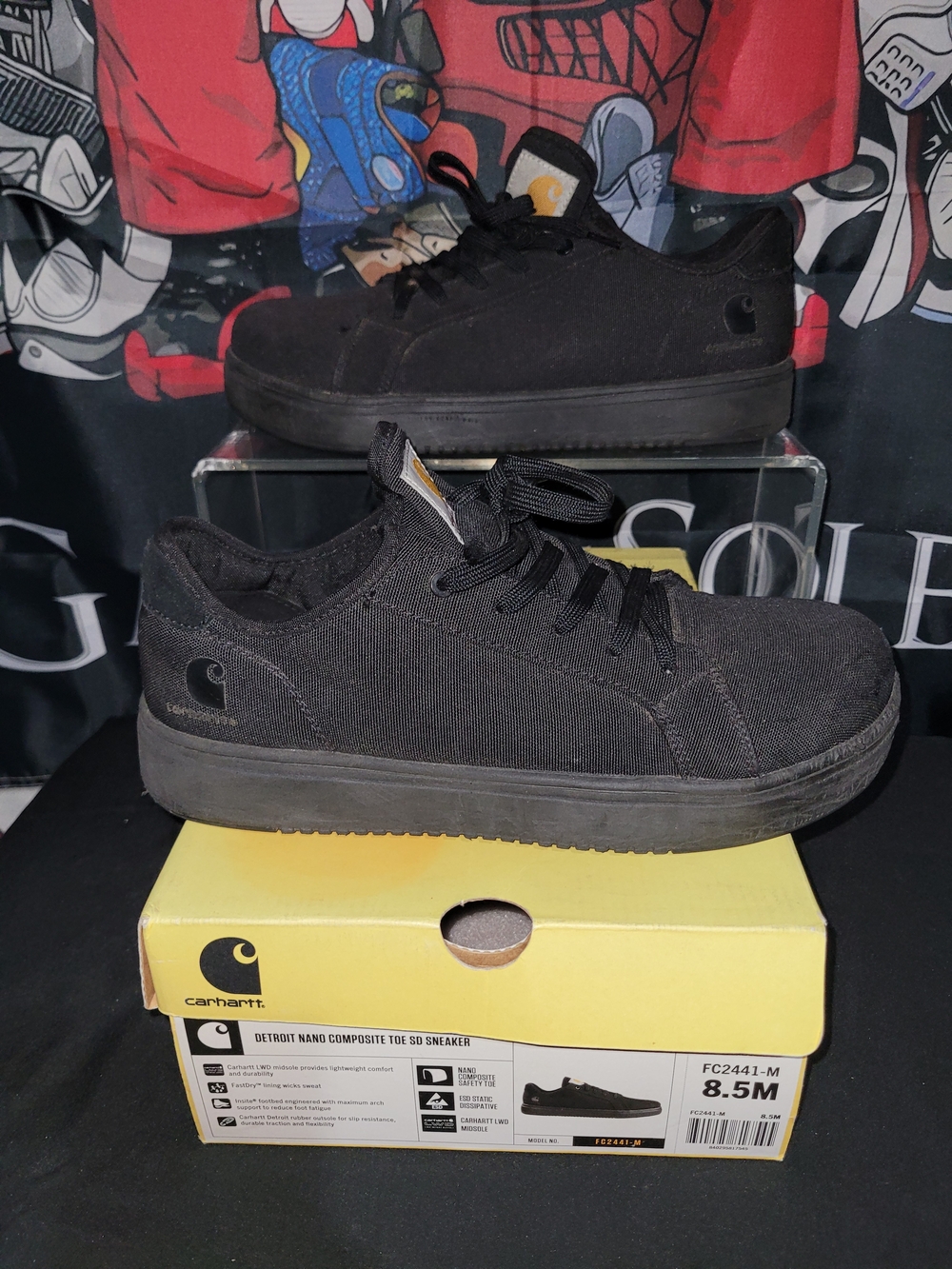 Carhartt Men’s Black Low-Top Canvas Composite Toe Sneaker